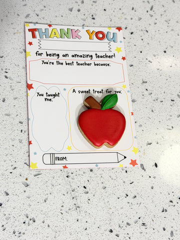 Thank You Teacher Cookie Card